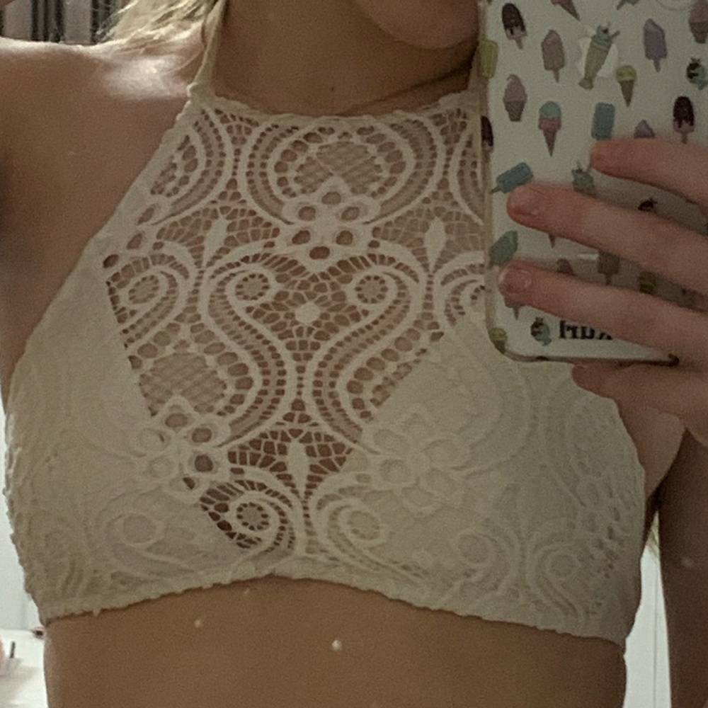 halter neck lace bikini